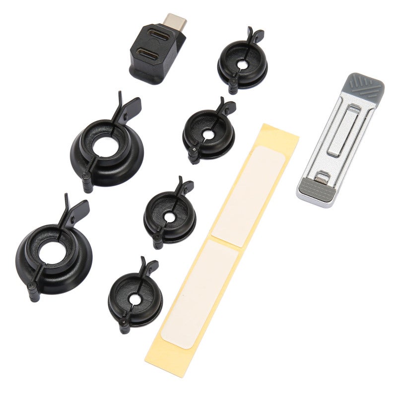 JYS Steam Deck Rocker Protection Kit 2 Thumb Grip Clamp Covers Joystick Stabilizer Clamps - Complete Kit Type C Adapter Back Kickstand for Gaming Consoles - Image 5