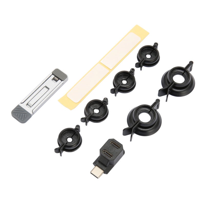 JYS Steam Deck Rocker Protection Kit 2 Thumb Grip Clamp Covers Joystick Stabilizer Clamps - Complete Kit Type C Adapter Back Kickstand for Gaming Consoles - Image 3
