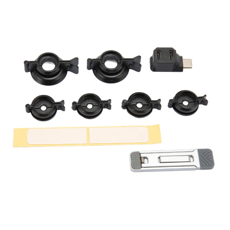 JYS Steam Deck Rocker Protection Kit 2 Thumb Grip Clamp Covers Joystick Stabilizer Clamps - Complete Kit Type C Adapter Back Kickstand for Gaming Consoles - Image 2