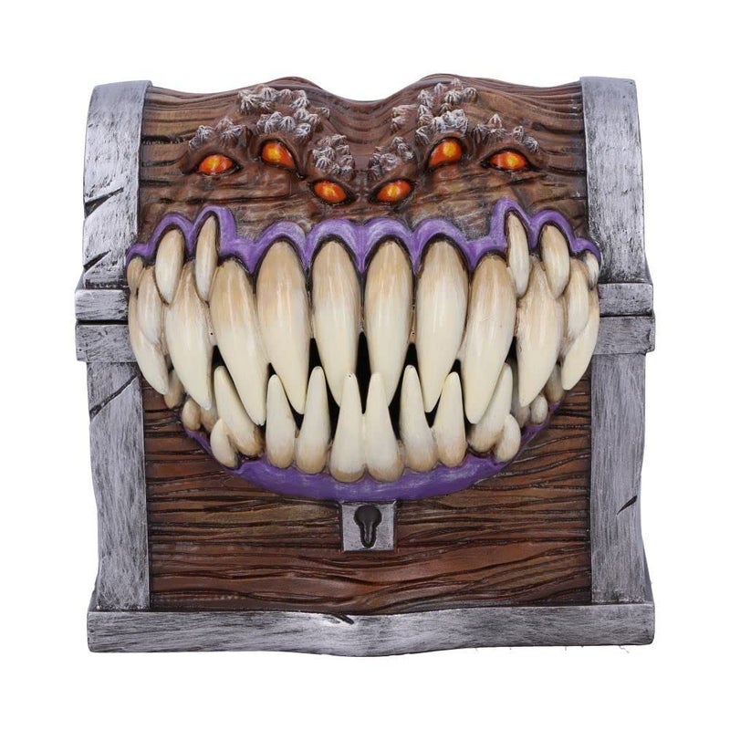 Nemesis Now Dungeons & Dragons Mimic Dice Storage Box, 11.3cm, Resin, Brown, Officially Licensed D&D Merchandise, Mimic Character Dice Box, Cast in The Finest Resin, Expertly Hand-Painted - Image 3