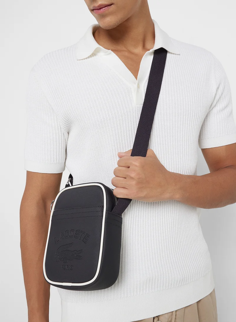 LACOSTE Logo Zip Over Crossbody
