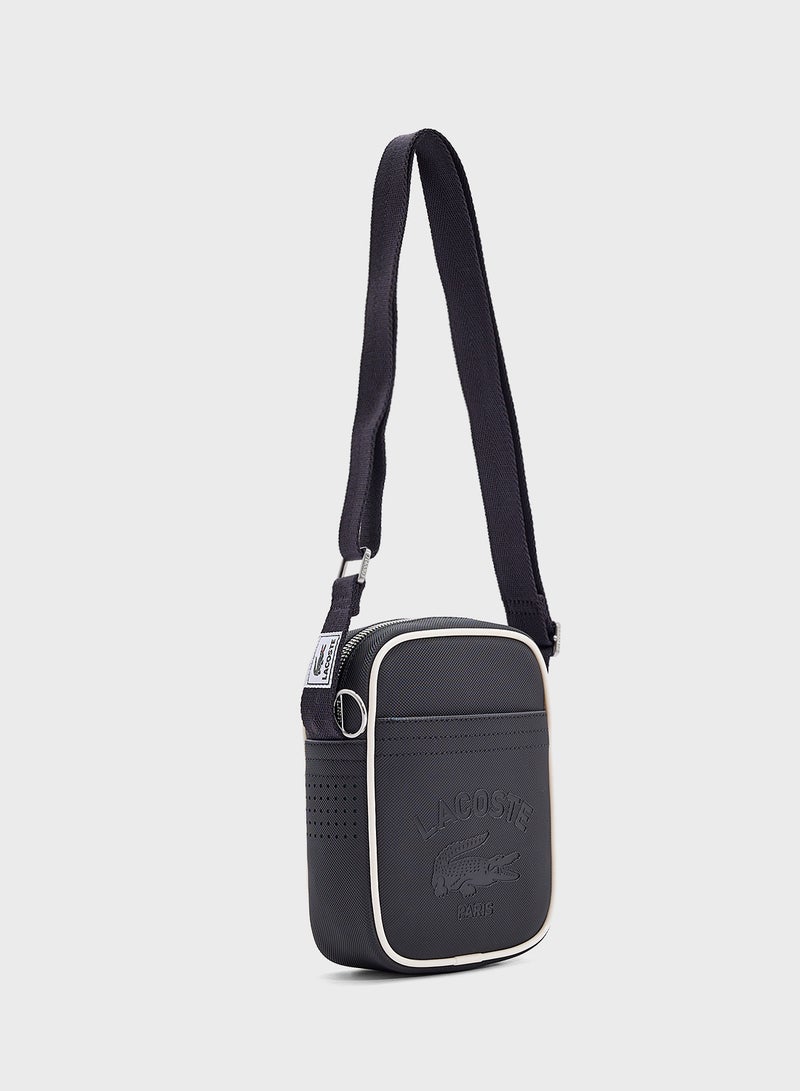 LACOSTE Logo Zip Over Crossbody  - Image 3