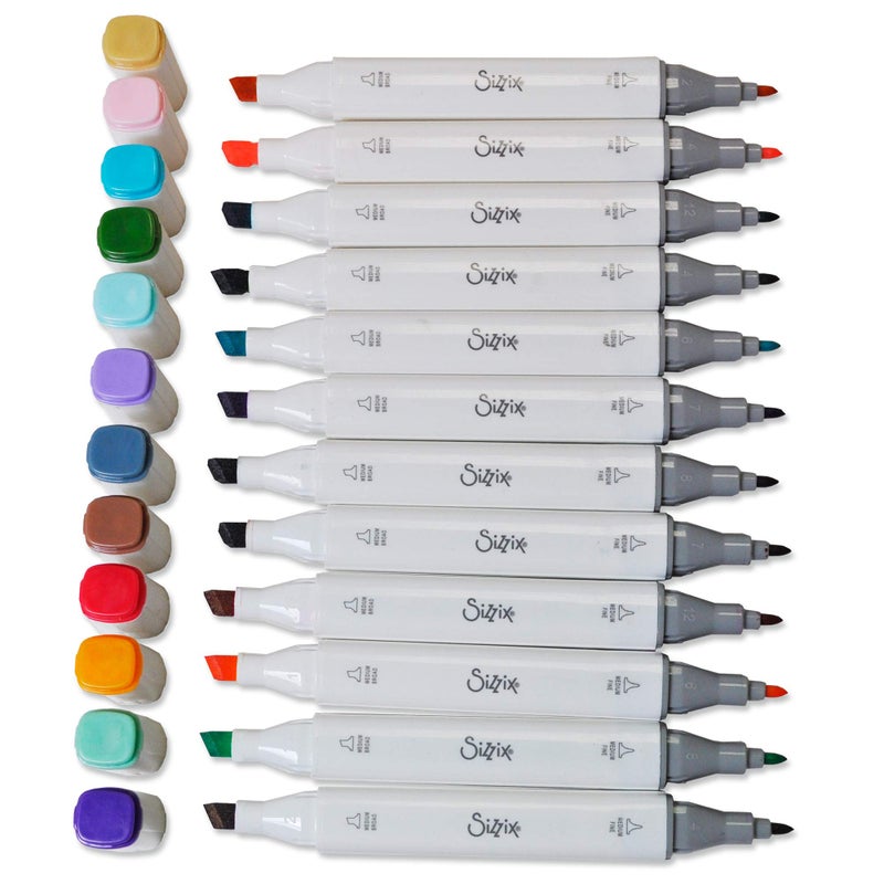 Sizzix Permanent Pens 663056 12 Pack Assorted Colors