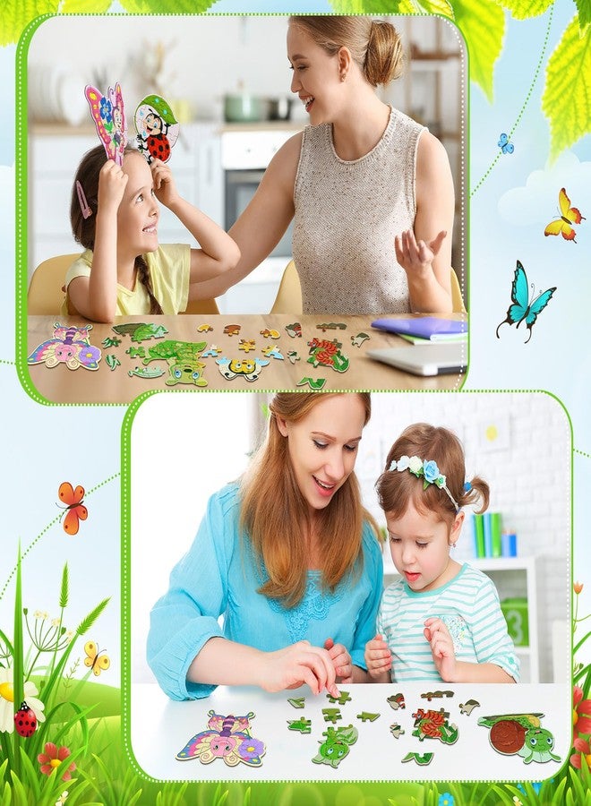 WinnerWhy 24 Pack Insect Party Favors Puzzles for Kids Bugs Jigsaw Animals Puzzles for Kids Spring Butterfly Bee Caterpillar Critter Jigsaw Toy for Classroom Exchange Gifts Preschool Educational Toys - Image 5