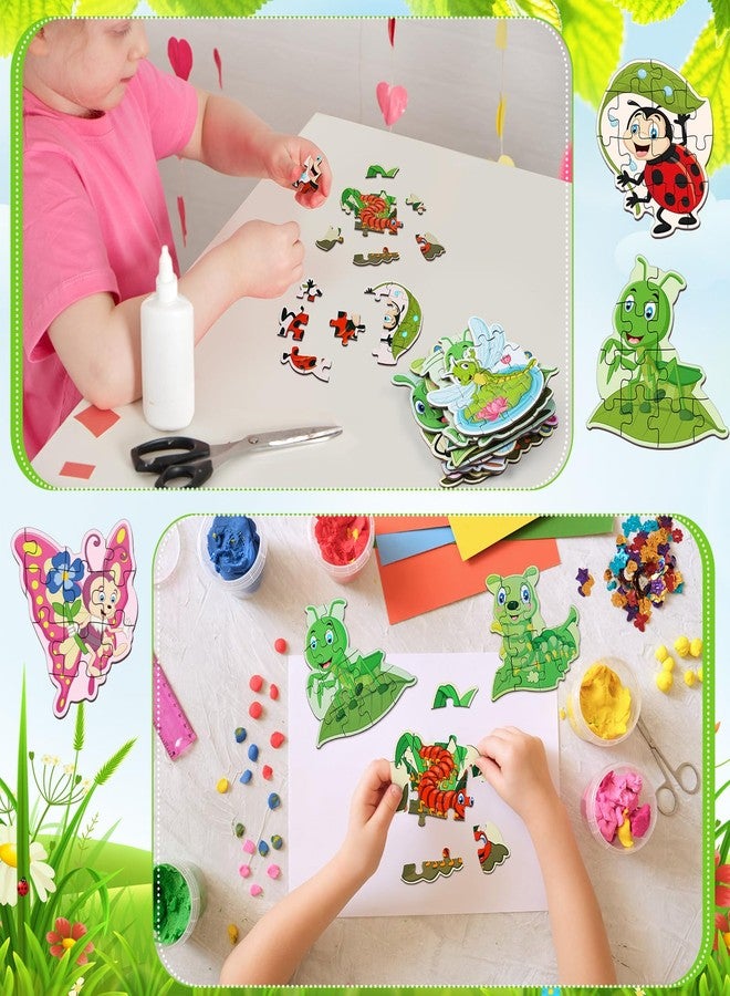 WinnerWhy 24 Pack Insect Party Favors Puzzles for Kids Bugs Jigsaw Animals Puzzles for Kids Spring Butterfly Bee Caterpillar Critter Jigsaw Toy for Classroom Exchange Gifts Preschool Educational Toys - Image 4