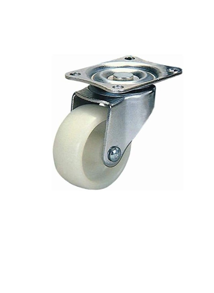 Caster Wheel With Plate Nylon Finish White  - Image 3
