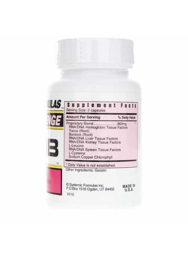 Systemic Formulas Systemic Formulas BLDB Tonic 60 Capsules Bio Challenge #405. Blood Health. Contains Liver, Kidney, Spleen and Hemoglobin Tissue.  - Image 3
