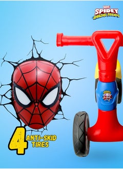 MARVEL Spiderman Ride On Toys for Kids, Baby Ride on Scooter, Gift for Boys, Balance Bike Anti Skid No Pedal, Toddler Bicycle , 2 years-4 years, Red  - Image 5