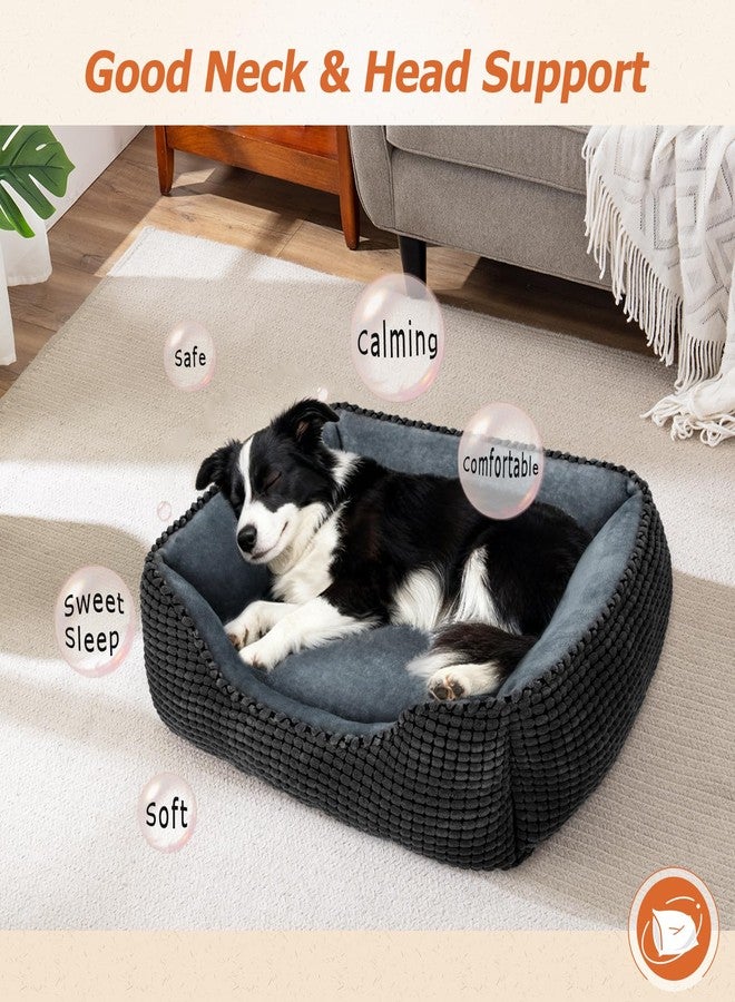 MIXJOY Dog Beds for Medium Dogs Washable, Rectangle Pet Bed Medium Size Dog, Orthopedic Sleeping Pet Sofa Bed, Soft Calming Cat Beds for Indoor Cats, Anti-Slip Bottom with Multiple Size - Image 2