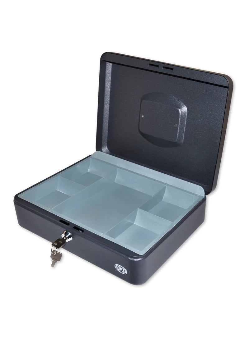 FIS صندوق نقدي FIS مع مفتاح 12 بوصة، لون أسود غير لامع - FSCPTS0019BK - Image 1