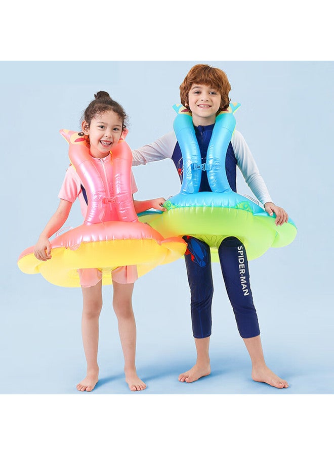 Swimming Fun Yonglebao Children's Safety Seat Belt, Anti-rollover, Anti-fall, Multi-airbag, Thickened, Ring-shaped, Wearable Life Ring, For Ages 3-6, Pink - Image 2