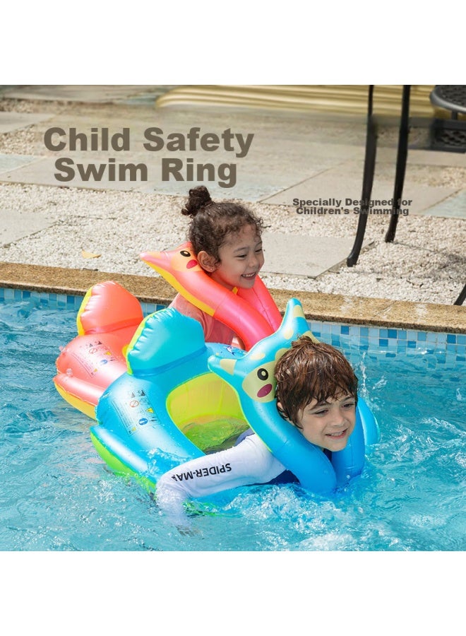 Swimming Fun Yonglebao Children's Safety Seat Belt, Anti-rollover, Anti-fall, Multi-airbag, Thickened, Ring-shaped, Wearable Life Ring, For Ages 3-6, Pink - Image 5