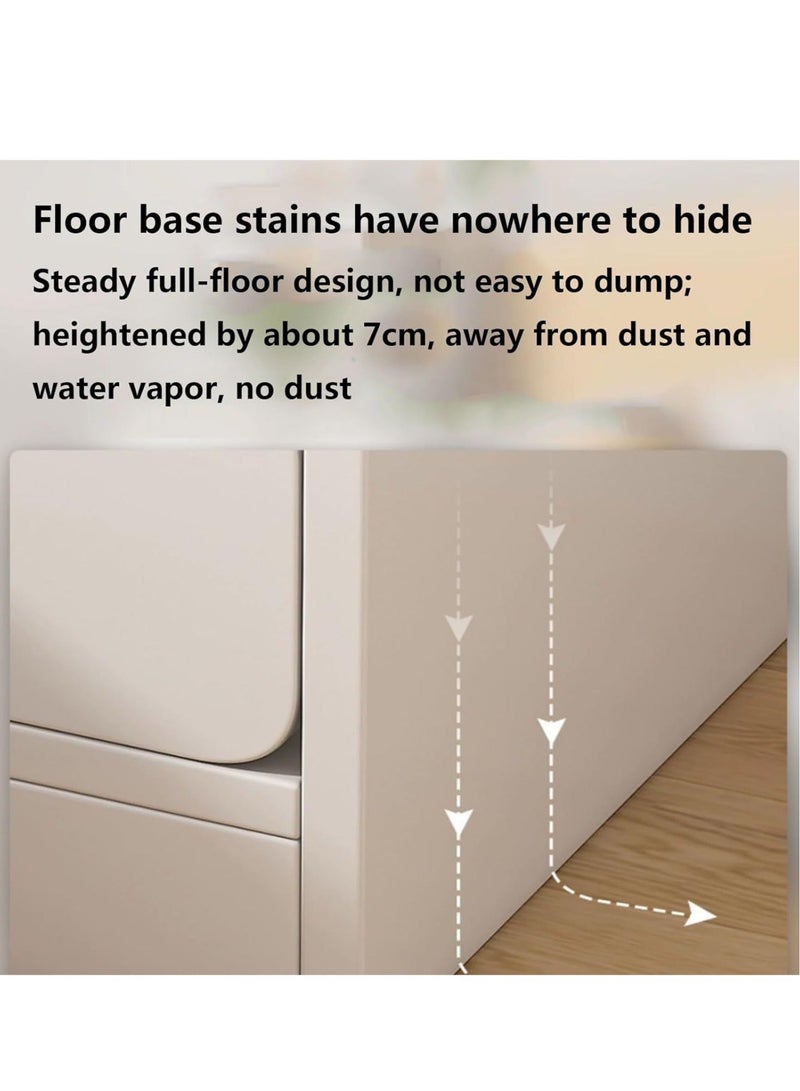 يوتشين هوم خزانة ملفات متنقلة خشبية مزودة بسحابتين وباب واحد قابل للقفل، خزانة تخزين صغيرة تحت المكتب للمكتب المنزلي - Image 3