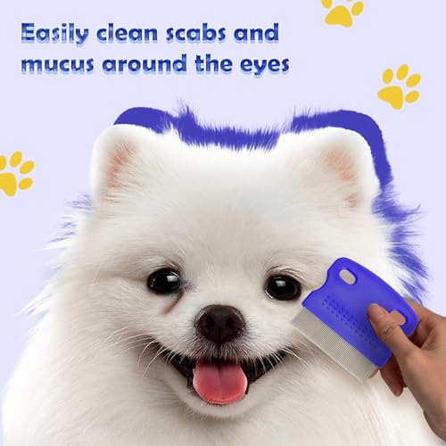 CAPHONT Flea Comb for Cats Dogs, 6 Pack Pet Lice Comb Set Pet Grooming Pets for Small, Medium & Large Pets (Blue) - Image 3