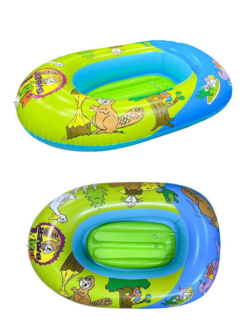 Inflatable and foldable swimming boat, size 100*70 CM, suitable for children aged 1-6 years - Image 1