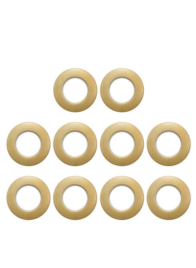 10-Piece Rings Curtains Draperies Gold 21.60x7.11x16.26centimeter - Image 1