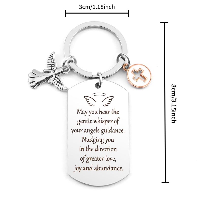 Coopyin Spiritual Gifts for Women, Angel Guidance Keychain Inspirational Encouragement Mindfulness Mindfulness Meditation Gift for Christmas Stocking Stuffers Birthday Graduation New Years Mothers Day - Image 5