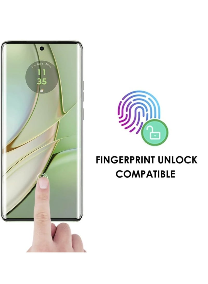 MIGOFAST Screen Protector for Moto Edge 40 Neo UV Tempered Glass, Film HD Screen Saver, 9H Hardness, Bubble-free Screen Replacement Protector Film - Image 2