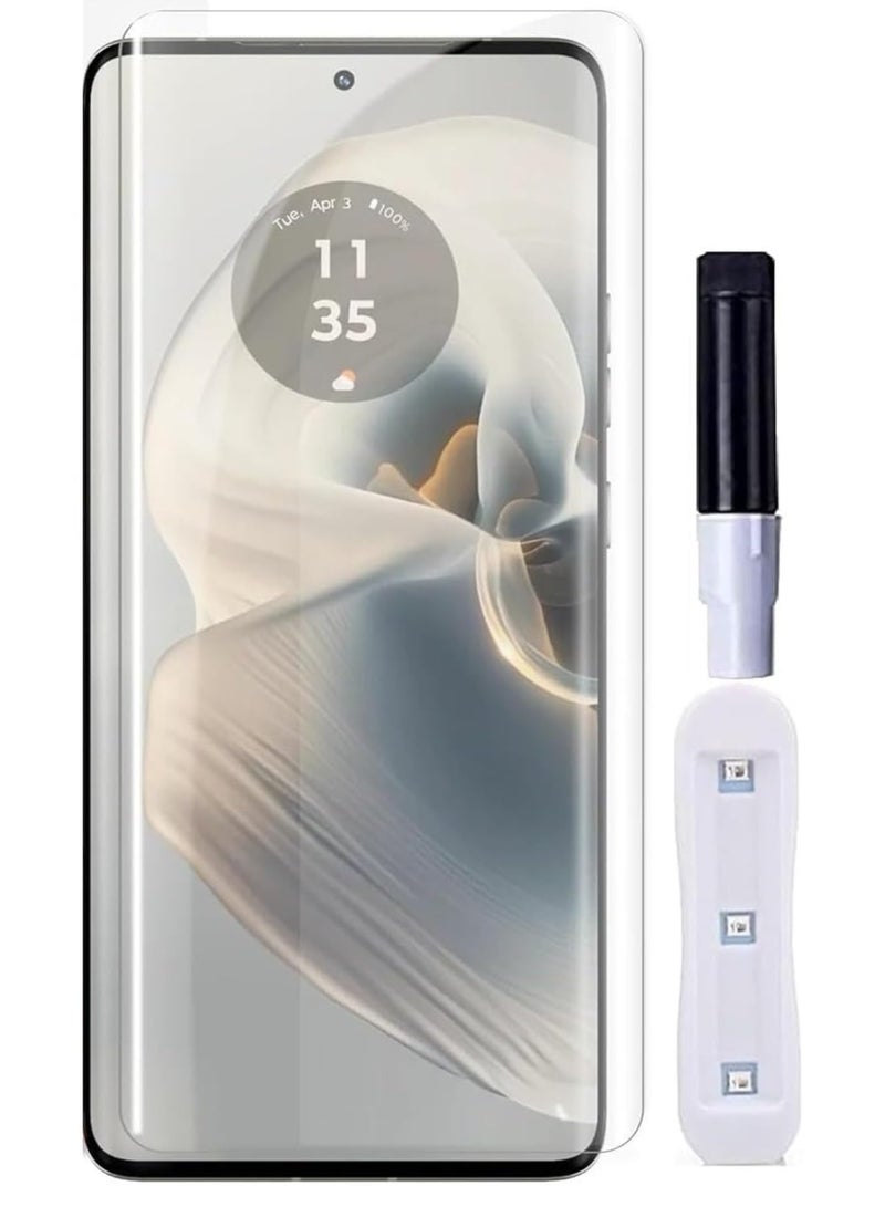 MIGOFAST Screen Protector for Moto Edge 40 Neo UV Tempered Glass, Film HD Screen Saver, 9H Hardness, Bubble-free Screen Replacement Protector Film - Image 1