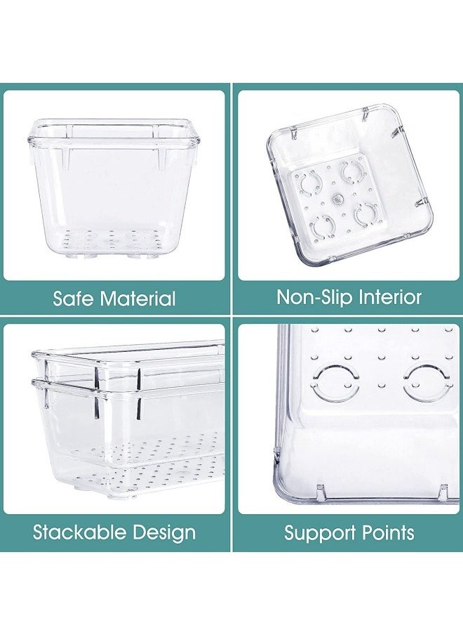 FPC - 25-Piece Clear Plastic Drawer Organizer Set – Adjustable Drawer Dividers & Storage Trays for Bathroom, Vanity, Makeup, Kitchen Utensils, and Accessories - Image 1