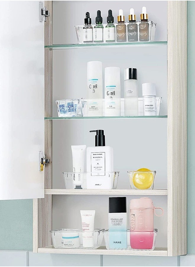 FPC - 25-Piece Clear Plastic Drawer Organizer Set – Adjustable Drawer Dividers & Storage Trays for Bathroom, Vanity, Makeup, Kitchen Utensils, and Accessories - Image 1