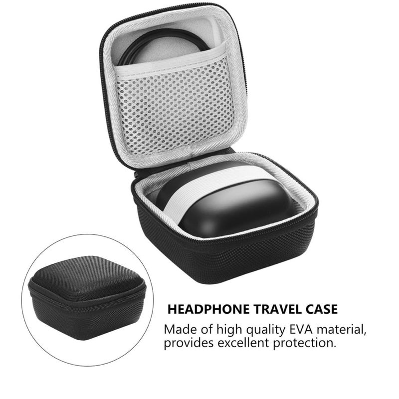 Eva Hard Shell Headphone Carrying Case Protective Storage Bag For Travel Portable Black - Image 4