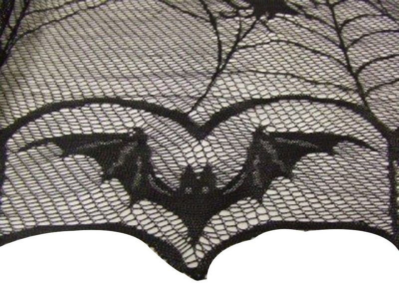 Bodosac Awtlife Halloween Lace Tablecloth Bat Spider Web For Halloween Party Decor 48"x96" - Image 5