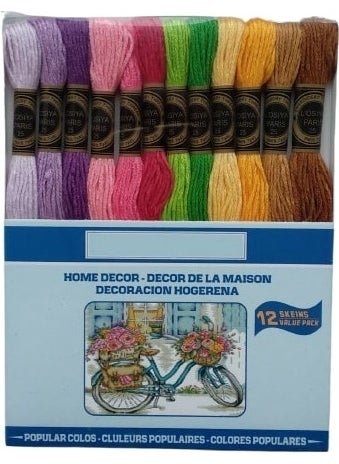 TıkTık AL ClickClick BUY Losiya Paris Mouline Thread Set Etamine Thread Cross Stitch Thread Set 12 Colors 