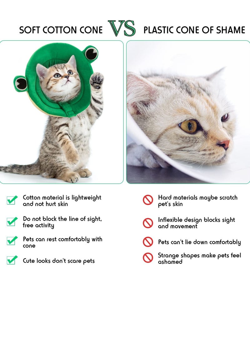 SYOSI Recovery Collar for Dogs and Cats, Pet Cat Cone Cute Funny Soft Cone for Cats, Comfortable Dog Neck Cone Lightweight, Adjustable Protective Cone for Cat Kitten Prevent Licking Wounds - Image 4