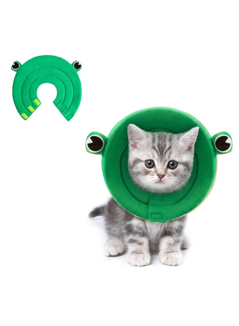 SYOSI Recovery Collar for Dogs and Cats, Pet Cat Cone Cute Funny Soft Cone for Cats, Comfortable Dog Neck Cone Lightweight, Adjustable Protective Cone for Cat Kitten Prevent Licking Wounds - Image 1