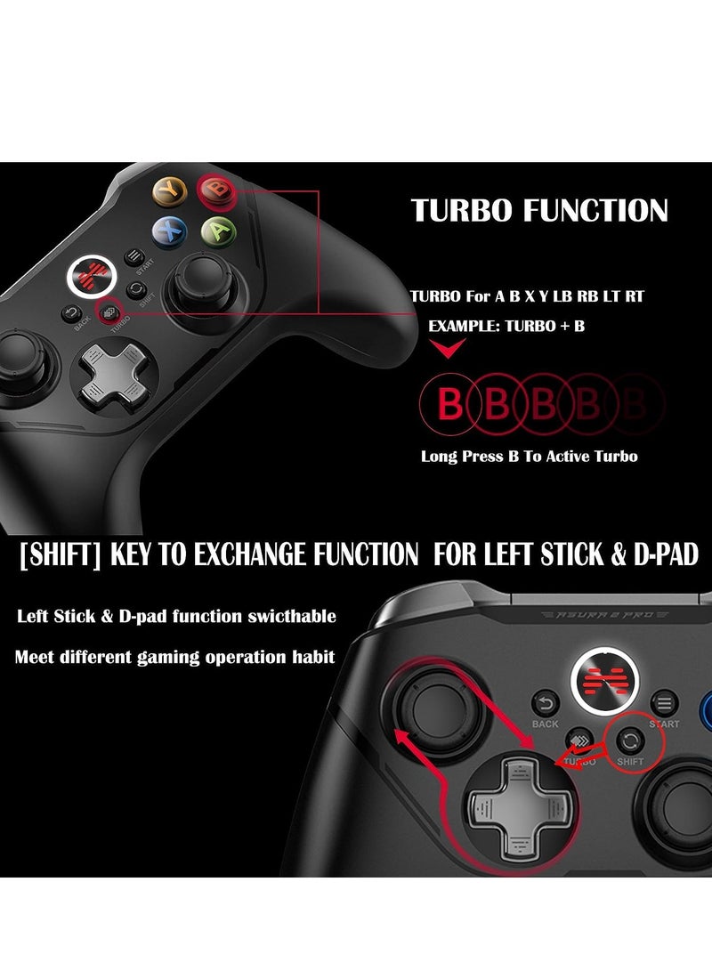 Gamepad Multimode BEITONGAsura2Pro Wireless Game Controller Switch Controller PC Gaming Controller, Compatible with Switch/Switch Lite/OLED/Windows/Steam Deck/Android & iOS,6 Axis Motion Control