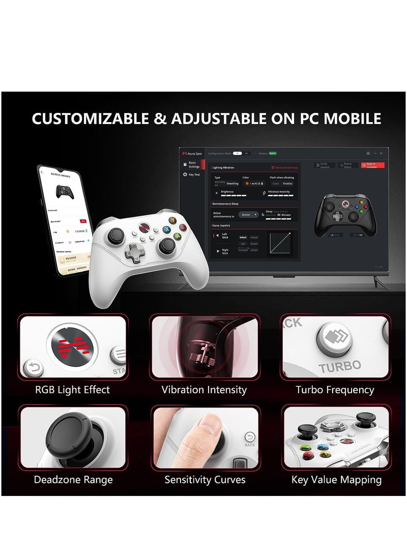 Gamepad Multimode BEITONGAsura2Pro Wireless Game Controller Switch Controller PC Gaming Controller, Compatible with Switch/Switch Lite/OLED/Windows/Steam Deck/Android & iOS,6 Axis Motion Control