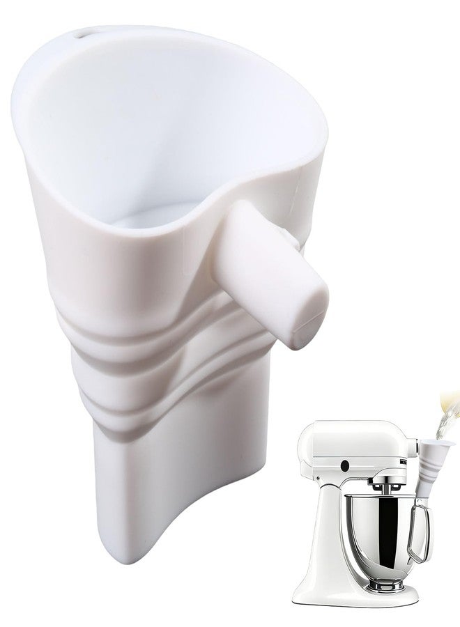 Primst Flour Funnel for Kitchen Aid Mixer, Foldable Flour Funnel- Stand Mixer Attachment, Kitchen Aid Mixer Accessories for 4.5-7 Qt Tilt-Head Stand Mixer, Dishwasher Safety (White) - Image 1