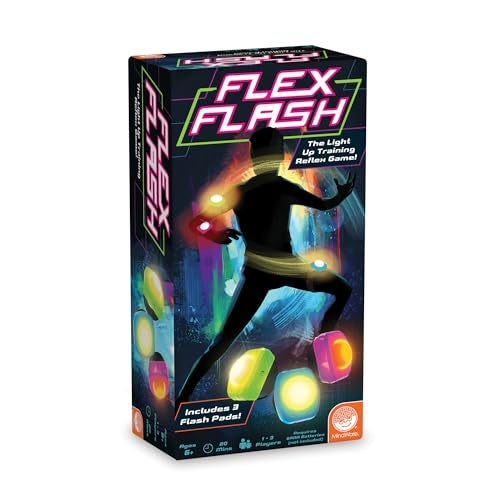MindWare Flex Flash Reflex Training Game for Kids Adults FastPaced Reaction Speed Game with Wearable LightUp Pads 13 Players Ages 6 - Image 1