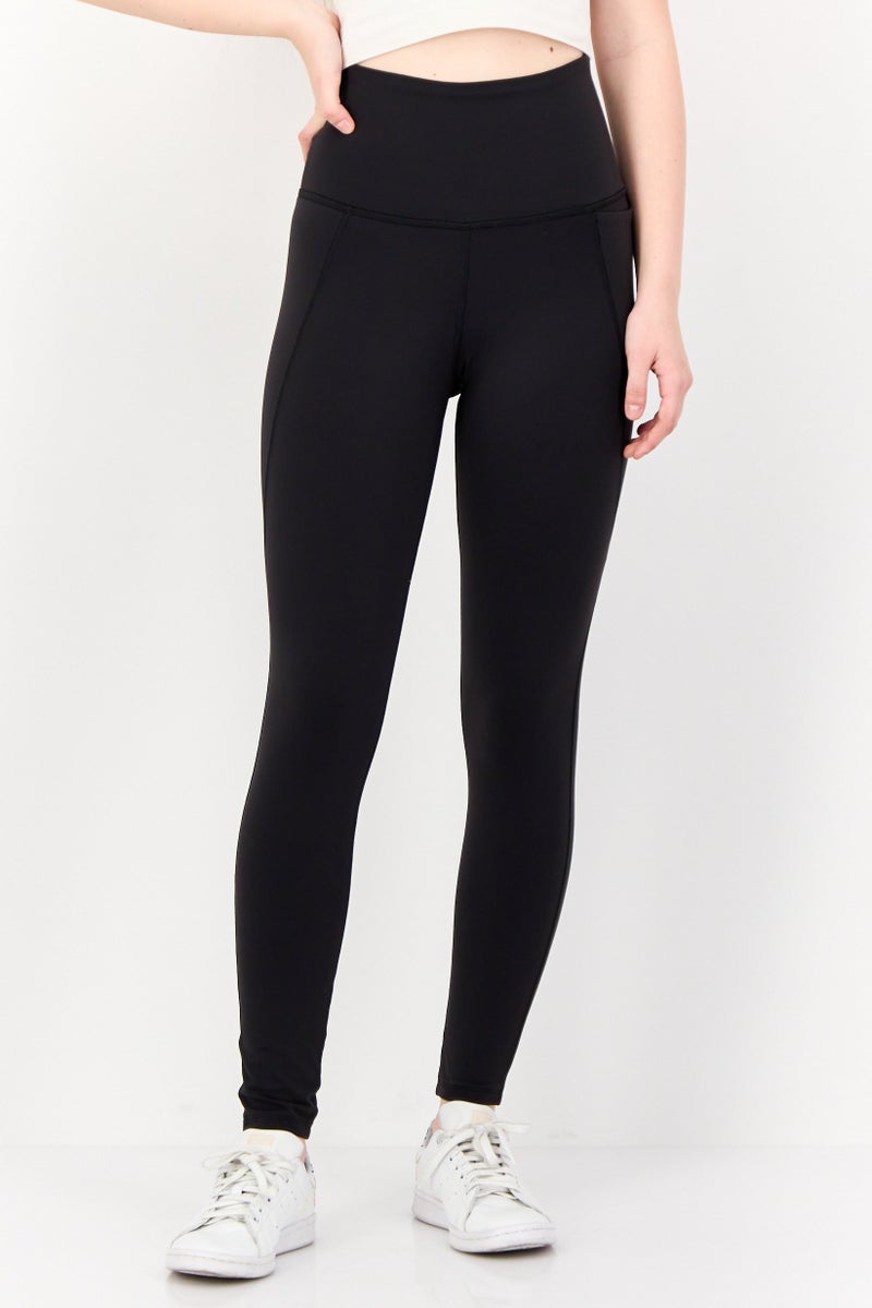 Reebok Women Sportswear Fit Pull On Training Leggings, Black - Image 1