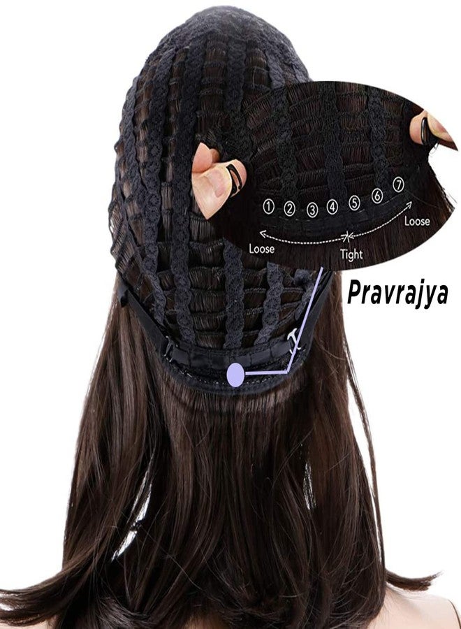 برافراجيا وصلات شعر نسائية من برافراجيا، طولها 14 بوصة، شعر مستعار بني قصير مستقيم، يصل إلى الكتفين، مع غرة، للاستخدام اليومي (بني) - Image 5