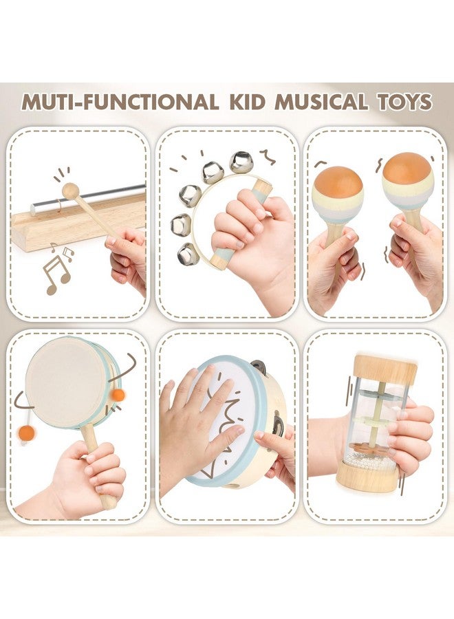 Vanplay Musical Instruments - Montessori Music Toys For Toddlers 1-3 - Natural Wooden Instruments Toy For Babies 6-12-18 Months - Preschool Educational Toys For Boy Girls 1-3-2-4 Christmas Birthday Gifts - Image 2