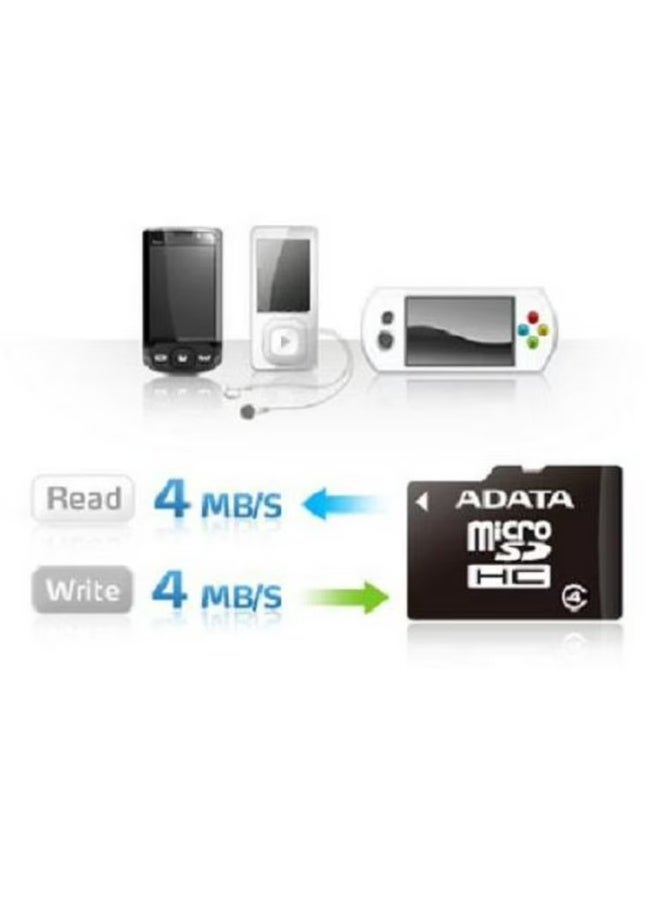 Adata 8GB microSDHC Class 4 Memory Card with Adapter (AUSDH8GCL4-RA1) - Image 2