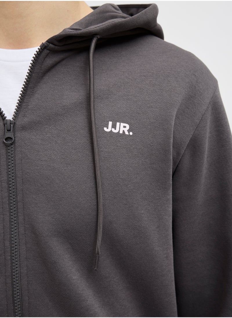 JJ Rebel by Jack & Jones Jrebrebel Logo Zip Through Hoodie  - Image 4