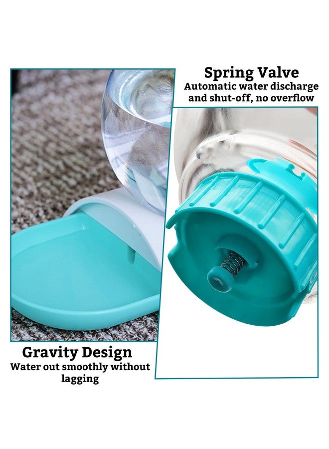 هامليدي موزع مياه أوتوماتيكي من هاميليدي للقطط والكلاب - محطة مياه للحيوانات الأليفة تعمل بالجاذبية، سعة 2.8 لتر، وعاء مياه كروي مقاوم للانسكاب للجراء والقطط الصغيرة والأرانب - Image 5