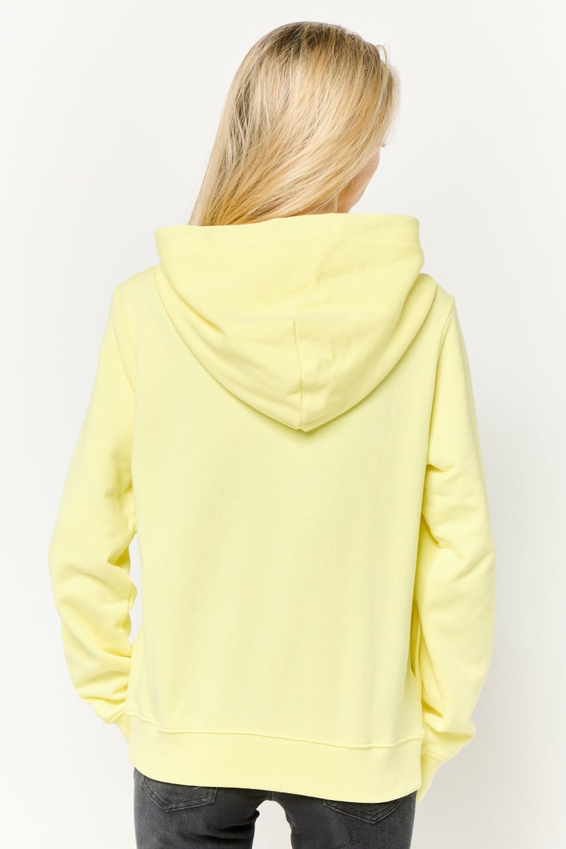 Scotch & Soda Women Embroidered Long Sleeves Hoodie, Light Yellow  - Image 4