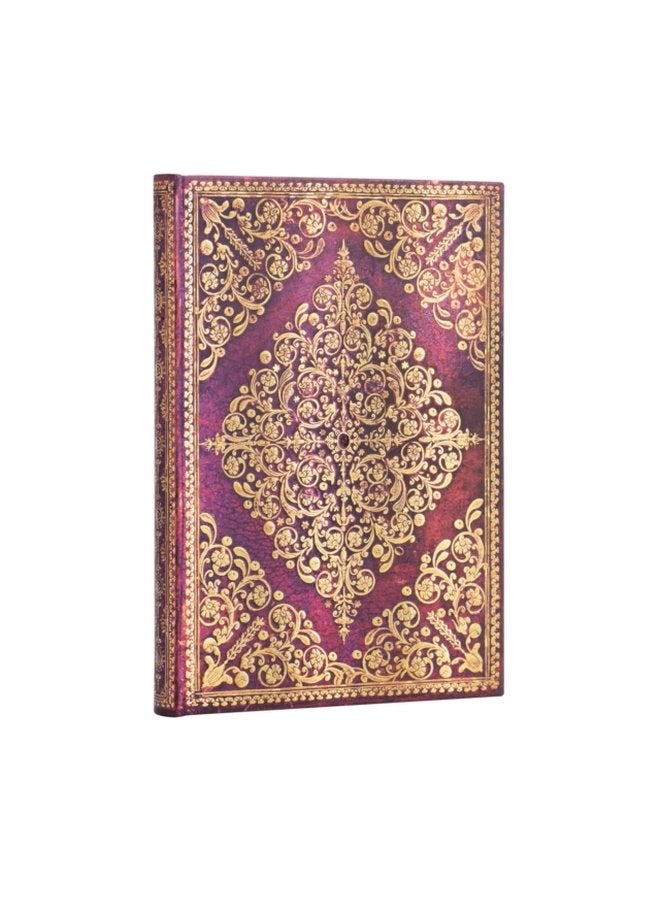 Viola Diamond Rosette Midi Unlined Hardcover Journal - Hardback