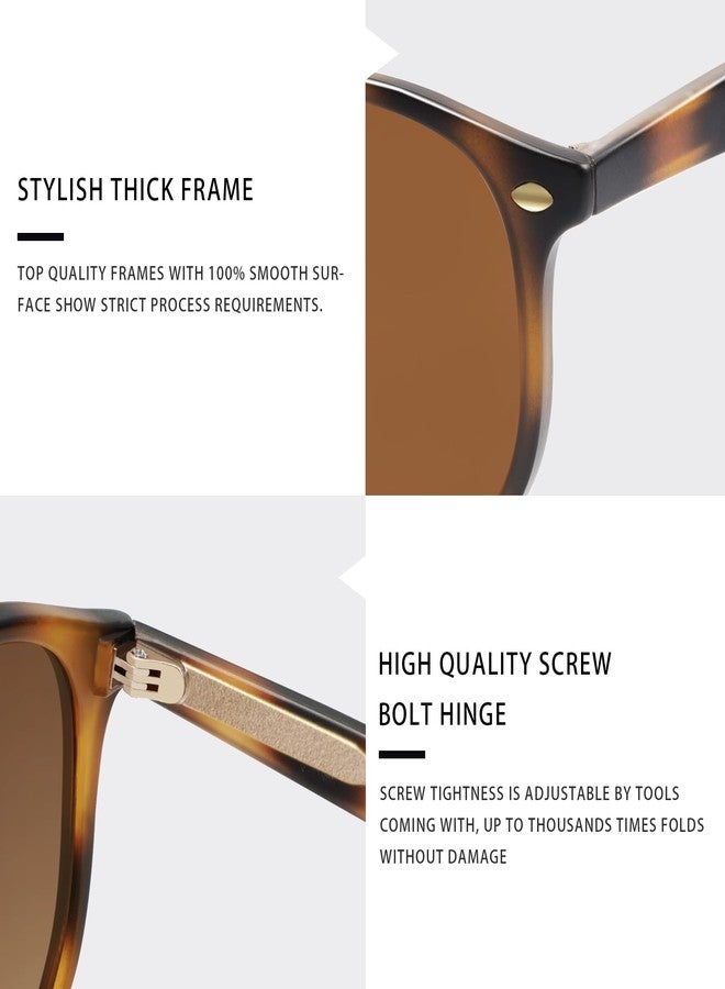 VANLINKER Polarized Hexagonal Octagon Trendy Sunglasses for women Men Tortoise Frame Brown Lens VL9696 - Image 4