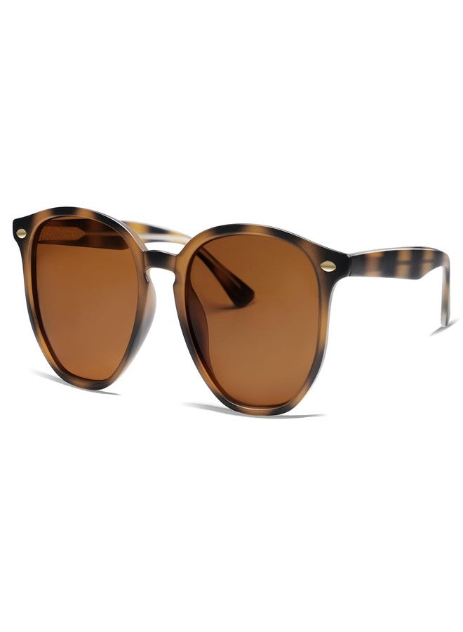 VANLINKER Polarized Hexagonal Octagon Trendy Sunglasses for women Men Tortoise Frame Brown Lens VL9696 - Image 1