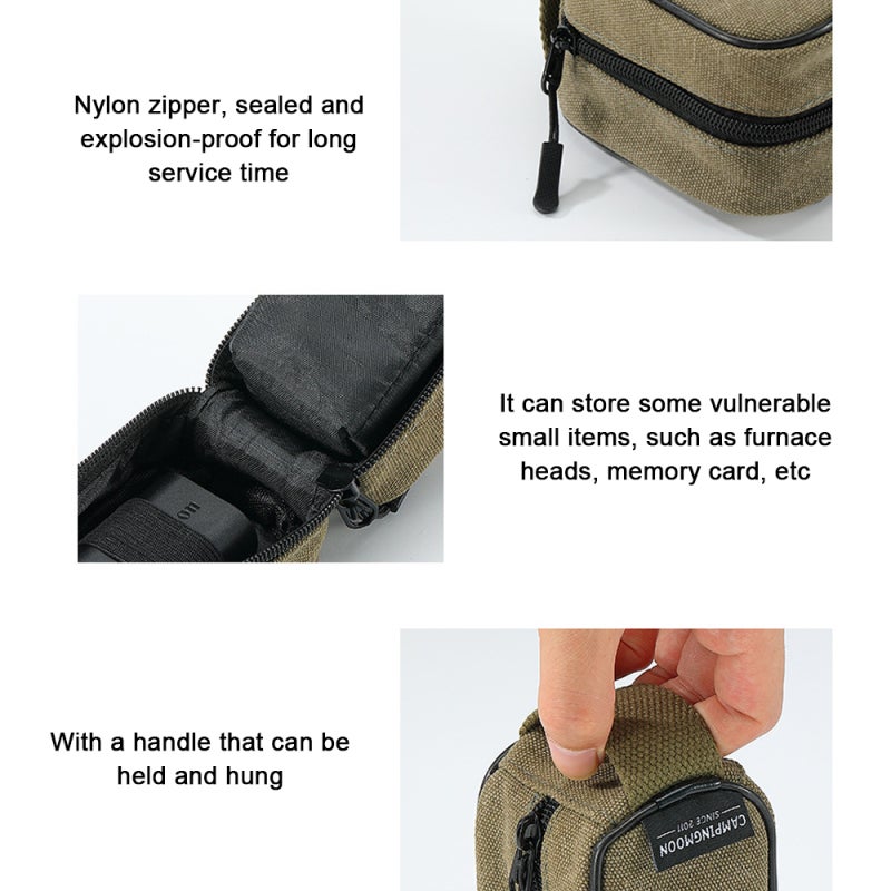 CAMPINGMOON Multifunctional Outdoor Mini Storage Bag Small Item Storage Bags Detachable Liner Canvas Bags - Image 4