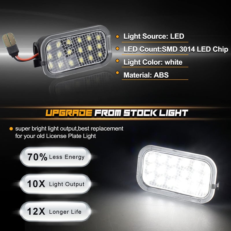 NDRUSH Mirror Light Puddle Light LED Lamp Assembly Compatible with 2007-2014 Chevy Silverado 2500HD 3500HD Tahoe GMC Yukon Suburban 1500 - Image 2