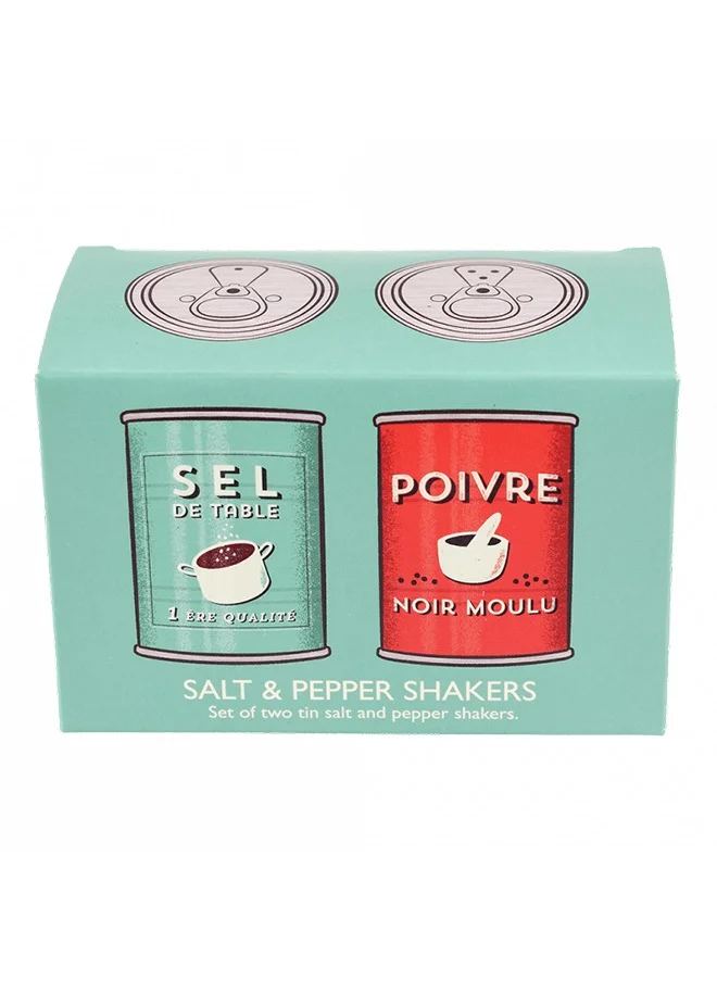 Rex London Tin salt and pepper shakers - Sel and poivre