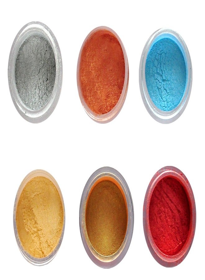Vozwa Multi Color Eyeshadow Shimmer Powder (Copper, Golden, Maroon, Blue, Silver, Gold Gradient)(0060) - Image 1