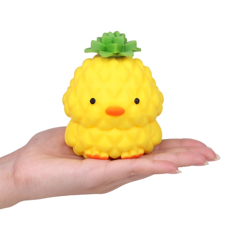 Anboor Squishies Pineapple Stress Balls, Animal Sensory Toy for Relieving Anxiety, Cute Duck Stress Relief Toys for Children and Adults as Party Gifts - Image 1