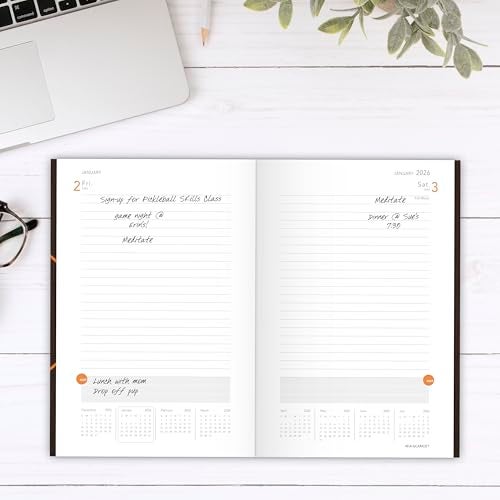 AT-A-GLANCE ATAGLANCE 2026 Planning Notebook Daily 5 x 825 Small Plan Write Remember Casebound Gray 7062013026 - Image 3